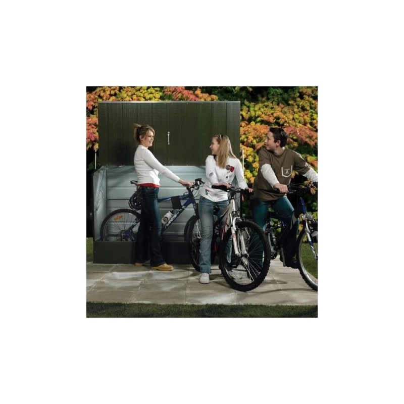 Abri à Vélos En Métal 1750L Vert 1,74m² + Kit D'ancrage TRIMETALS 3 Abri à Vélos En Métal 1750L Vert 1,74m² + Kit D'ancrage TRIMETALS
