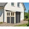 Abri Adossé En Bois Vitrifié Gris 3,27m² Wandlitz 2 - Karibu