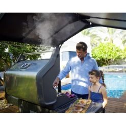 Abri BBQ 180x224cm En Alu Noir Et Polycarbonate Gris AUSTIN – Canopia By Palram -Jardin Abris Magasin abri bbq 180x224cm en alu noir et polycarbonate gris austin canopia by palram 5