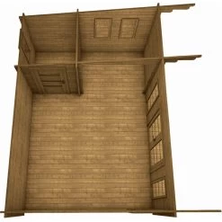 Abri Bois Massif 22m² MODERNE Traité Marron 40mm Gardy Shelter -Jardin Abris Magasin abri bois massif 22m moderne traite marron 40mm gardy shelter 5