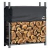 Abri Bûches En Acier Et Polyester 300D Capacité 1m³ Noir - ShelterLogic -Jardin Abris Magasin abri buches en acier et polyester 300d capacite 1m noir shelterlogic