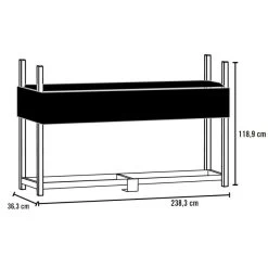 Abri Bûches En Acier Et Polyester 300D Capacité 2m³ Noir - ShelterLogic -Jardin Abris Magasin abri buches en acier et polyester 300d capacite 2m noir shelterlogic 2