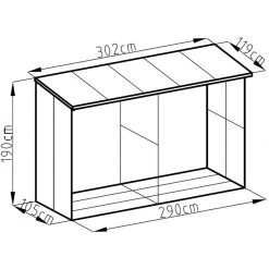 Abri Buches En Métal Anthracite 6 Stères X-metal 12 Abri Buches En Métal Anthracite 6 Stères X-metal -Jardin Abris Magasin abri buches en metal anthracite 6 steres x metal 4