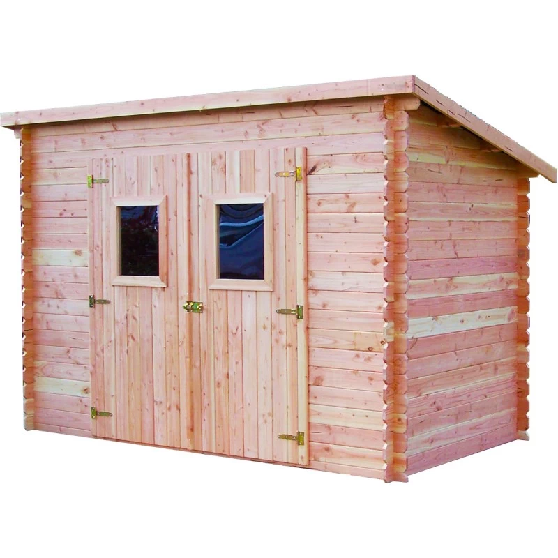 Abri Toit Monopente En Douglas DALMAT 5,62m² Madriers 20mm + Couverture Onduline - HABRITA 4 Abri Toit Monopente En Douglas DALMAT 5,62m² Madriers 20mm + Couverture Onduline - HABRITA – Image 2