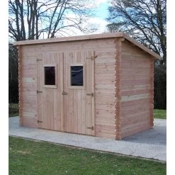 Abri Toit Monopente En Douglas DALMAT 5,62m² Madriers 20mm + Couverture Onduline - HABRITA 11 Abri Toit Monopente En Douglas DALMAT 5,62m² Madriers 20mm + Couverture Onduline - HABRITA -Jardin Abris Magasin abri dalmat 562m en madriers douglas 20mm sans plancher habrita 4