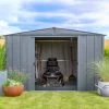 Abri De Jardin 10,7m² Toit Double Pente En Acier Galvanisé Anthracite Spacemaker -Jardin Abris Magasin abri de jardin 107m toit double pente en acier galvanise anthracite spacemaker