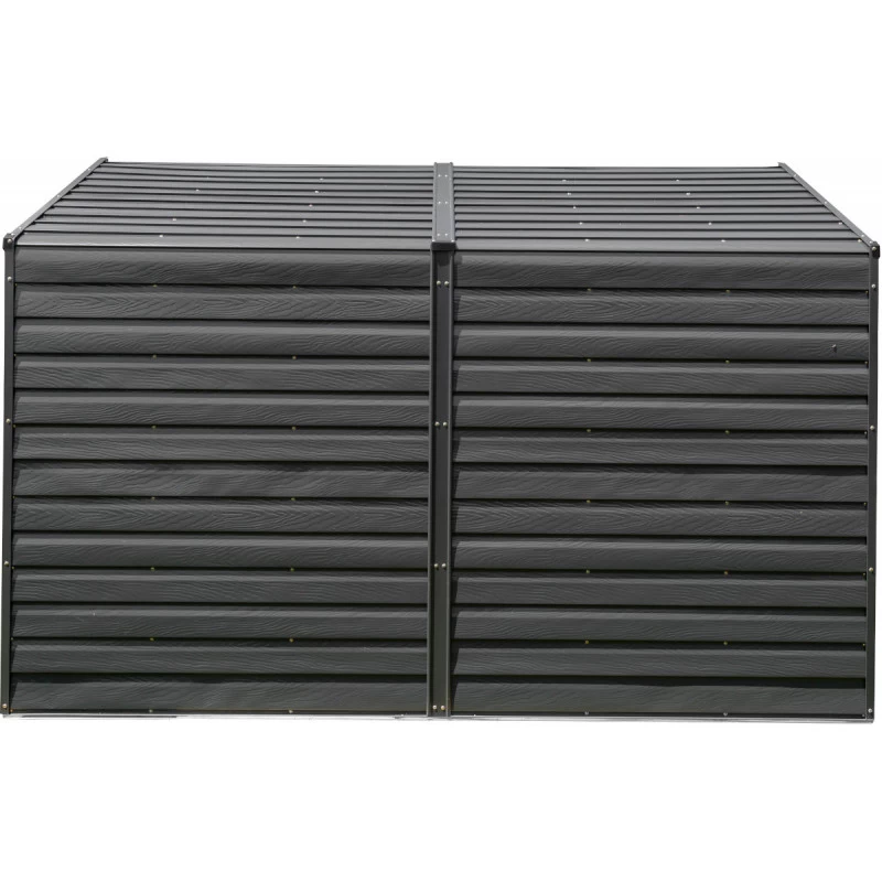 Abri De Jardin 3,5m² Adossé En Acier Galvanisé Anthracite Spacemaker 4 Abri De Jardin 3,5m² Adossé En Acier Galvanisé Anthracite Spacemaker – Image 2