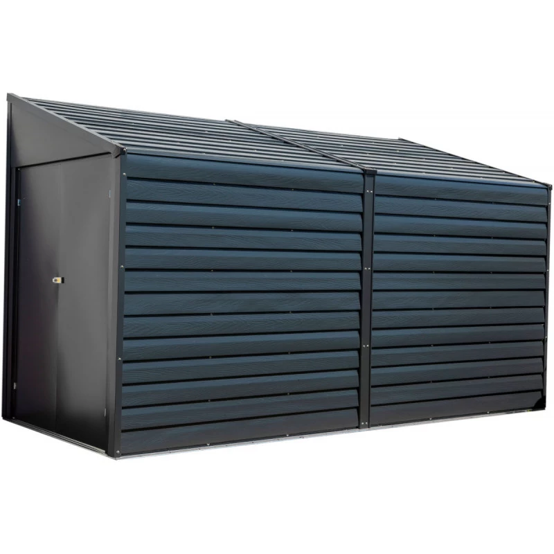 Abri De Jardin 3,5m² Adossé En Acier Galvanisé Anthracite Spacemaker 5 Abri De Jardin 3,5m² Adossé En Acier Galvanisé Anthracite Spacemaker – Image 3