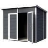 Abri De Jardin 4,31m² Skur 4 + Plancher Traité Anthracite Baltic -Jardin Abris Magasin abri de jardin 431m skur 4 plancher traite anthracite baltic