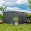 Abri De Jardin 8,5m² Toit Double Pente En Acier Galvanisé Anthracite Spacemaker -Jardin Abris Magasin abri de jardin 85m toit double pente en acier galvanise anthracite spacemaker