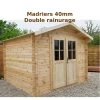 Abri De Jardin 9m² PLUS En Bois 40mm Brut Gardy Shelter -Jardin Abris Magasin abri de jardin 9m plus en bois 40mm brut gardy shelter