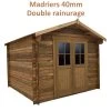 Abri De Jardin 9m² PLUS En Bois 40mm Traité Teinté Marron Gardy Shelter -Jardin Abris Magasin abri de jardin 9m plus en bois 40mm traite teinte marron gardy shelter