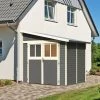 Abri De Jardin Adossé En Bois Gris Terre 4,18m² Bomlitz 2 - Karibu -Jardin Abris Magasin abri de jardin adosse en bois gris terre 418m bomlitz 2 karibu