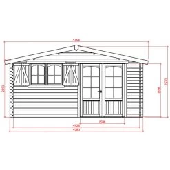 Abri De Jardin 19.98m² En Sapin Blanc FSC 40mm CHAMONIX IV + Shingles Rouges - SOLID 11 Abri De Jardin 19.98m² En Sapin Blanc FSC 40mm CHAMONIX IV + Shingles Rouges - SOLID -Jardin Abris Magasin abri de jardin avec avancee 1998m en sapin blanc fsc 40mm chamonix iv 3