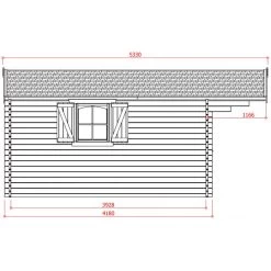 Abri De Jardin 19.98m² En Sapin Blanc FSC 40mm CHAMONIX IV + Shingles Rouges - SOLID 12 Abri De Jardin 19.98m² En Sapin Blanc FSC 40mm CHAMONIX IV + Shingles Rouges - SOLID -Jardin Abris Magasin abri de jardin avec avancee 1998m en sapin blanc fsc 40mm chamonix iv 4