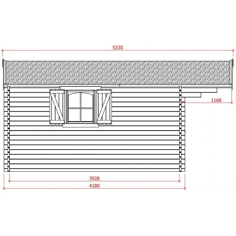 Abri De Jardin 19.98m² En Sapin Blanc FSC 40mm CHAMONIX IV + Shingles Rouges - SOLID 7 Abri De Jardin 19.98m² En Sapin Blanc FSC 40mm CHAMONIX IV + Shingles Rouges - SOLID – Image 5