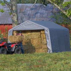 Abri De Jardin Démontable 13m² En Acier Et Polyéthylène Gris – Shelter Logic -Jardin Abris Magasin abri de jardin demontable 13m en acier et polyethylene gris shelter logic 5