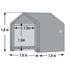 Abri De Jardin Démontable 3,24m² En Acier Et Polyéthylène Gris – Shelter Logic -Jardin Abris Magasin abri de jardin demontable 324m en acier et polyethylene gris shelter logic 4