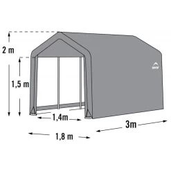 Abri De Jardin Démontable 5,4m² En Acier Et Polyéthylène Gris – Shelter Logic -Jardin Abris Magasin abri de jardin demontable 54m en acier et polyethylene gris shelter logic 3