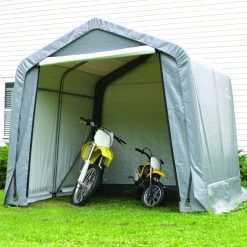 Abri De Jardin Démontable 5,76m² En Acier Et Polyéthylène Gris – Shelter Logic -Jardin Abris Magasin abri de jardin demontable 576m en acier et polyethylene gris shelter logic 2