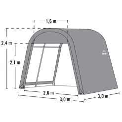 Abri De Jardin Démontable 9m² à Toit Arrondi En Acier Et Polyéthylène Gris – Shelter Logic -Jardin Abris Magasin abri de jardin demontable 9m a toit arrondi en acier et polyethylene gris shelter logic 5