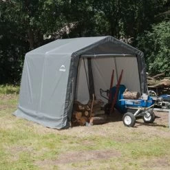 Abri De Jardin Démontable 9m² En Acier Et Polyéthylène Gris – Shelter Logic -Jardin Abris Magasin abri de jardin demontable 9m en acier et polyethylene gris shelter logic 5