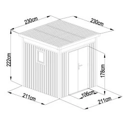 Abri De Jardin En Acier Galvanisé Kosto 5,29m² + Kit D'ancrage - X-Métal -Jardin Abris Magasin abri de jardin en acier galvanise kosto 529m kit d ancrage x metal 5
