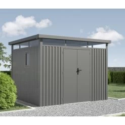 Abri De Jardin En Acier Galvanisé Kosto 8,64m² + Kit D'ancrage - X-Métal