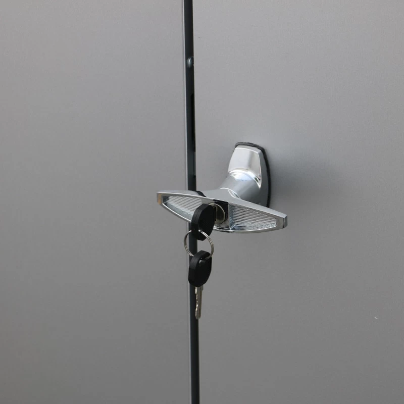 Abri De Jardin En Aluminium Gris Avec Puits De Lumière 4,33m² + Kit Fondation - DURAMAX 8 Abri De Jardin En Aluminium Gris Avec Puits De Lumière 4,33m² + Kit Fondation - DURAMAX – Image 6