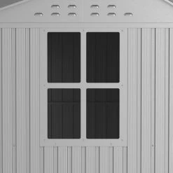 Abri De Jardin En Aluminium Gris Avec Puits De Lumière 5,33m² + Kit Fondation - DURAMAX -Jardin Abris Magasin abri de jardin en aluminium gris avec puits de lumiere 533m kit fondation duramax 3