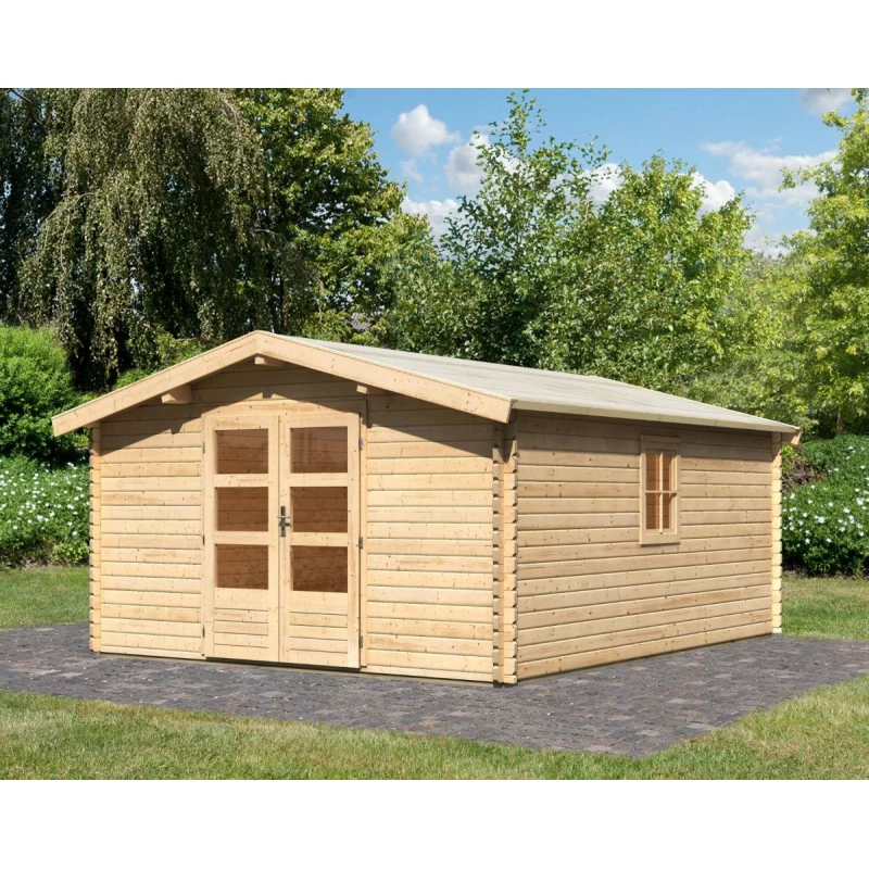 Abri De Jardin En Bois 18,46m² Avec Toit En Pente - Mühlheim 7 - Karibu 3 Abri De Jardin En Bois 18,46m² Avec Toit En Pente - Mühlheim 7 - Karibu