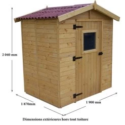 Abri De Jardin En Bois 2,56m² - Panneaux 16mm + Plancher -Jardin Abris Magasin abri de jardin en bois 256m panneaux 16mm plancher 4