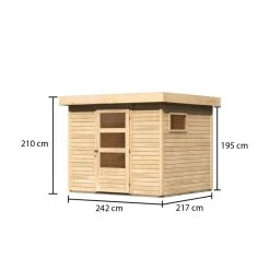 Abri De Jardin En Bois 5,25m² Freiburg 3 - Karibu -Jardin Abris Magasin abri de jardin en bois 525m freiburg 3 karibu 3