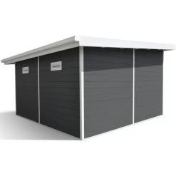 Abri De Jardin En Bois Composite 28mm Anthracite 14,90m² PREMIUM Toit Plat - Woodlife Garden 11 Abri De Jardin En Bois Composite 28mm Anthracite 14,90m² PREMIUM Toit Plat - Woodlife Garden -Jardin Abris Magasin abri de jardin en bois composite 28mm anthracite 1490m premium toit plat woodlife garden 3