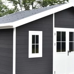 Abri De Jardin En Bois Composite 28mm Anthracite 19,22m² PREMIUM - Woodlife Garden -Jardin Abris Magasin abri de jardin en bois composite 28mm anthracite 1922m premium woodlife garden 4