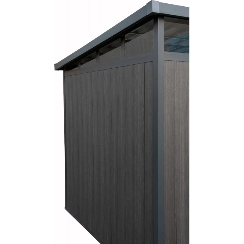 Abri De Jardin En Bois Composite 28mm Anthracite 5,28m² WINSTON Skylight - Woodlife Garden 6 Abri De Jardin En Bois Composite 28mm Anthracite 5,28m² WINSTON Skylight - Woodlife Garden – Image 4