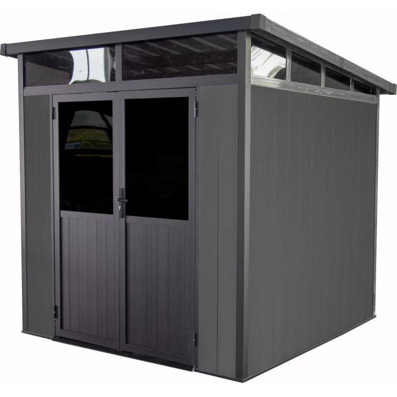 Abri De Jardin En Bois Composite 28mm Anthracite 5,28m² WINSTON Skylight - Woodlife Garden 3 Abri De Jardin En Bois Composite 28mm Anthracite 5,28m² WINSTON Skylight - Woodlife Garden