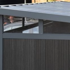 Abri De Jardin En Bois Composite 28mm Anthracite 6,69m² GORDON Skylight - Woodlife Garden -Jardin Abris Magasin abri de jardin en bois composite 28mm anthracite 669m gordon skylight woodlife garden 4
