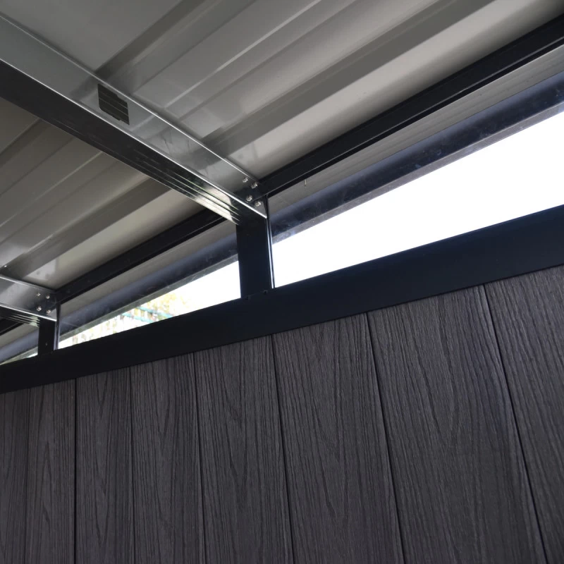 Abri De Jardin En Bois Composite 28mm Anthracite 6,69m² WINSTON Skylight - Woodlife Garden 6 Abri De Jardin En Bois Composite 28mm Anthracite 6,69m² WINSTON Skylight - Woodlife Garden – Image 4
