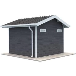 Abri De Jardin En Bois Composite 28mm Anthracite 7,78m² PREMIUM - Woodlife Garden -Jardin Abris Magasin abri de jardin en bois composite 28mm anthracite 778m premium woodlife garden 3