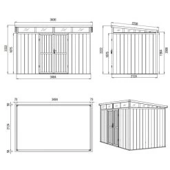 Abri De Jardin En Bois Composite 28mm Anthracite 8,09m² GORDON Skylight - Woodlife Garden 11 Abri De Jardin En Bois Composite 28mm Anthracite 8,09m² GORDON Skylight - Woodlife Garden -Jardin Abris Magasin abri de jardin en bois composite 28mm anthracite 809m gordon skylight woodlife garden 3
