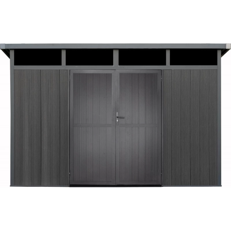 Abri De Jardin En Bois Composite 28mm Anthracite 8,09m² GORDON Skylight - Woodlife Garden 3 Abri De Jardin En Bois Composite 28mm Anthracite 8,09m² GORDON Skylight - Woodlife Garden