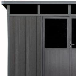 Abri De Jardin En Bois Composite 28mm Anthracite 8,09m² WINSTON Skylight - Woodlife Garden -Jardin Abris Magasin abri de jardin en bois composite 28mm anthracite 809m winston skylight woodlife garden 2