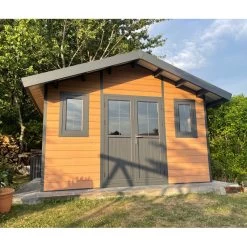 Abri De Jardin En Bois Composite 28mm Aspect Bois 10,71m² PREMIUM - Woodlife Garden -Jardin Abris Magasin abri de jardin en bois composite 28mm aspect bois 1071m premium woodlife garden 3