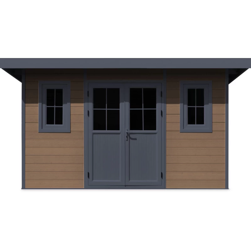 Abri De Jardin En Bois Composite 28mm Aspect Bois 12m² PREMIUM Toit Monopente - Woodlife Garden 4 Abri De Jardin En Bois Composite 28mm Aspect Bois 12m² PREMIUM Toit Monopente - Woodlife Garden – Image 2