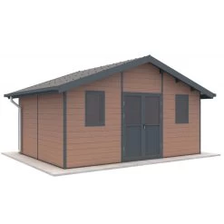 Abri De Jardin En Bois Composite 28mm Aspect Bois 19,22m² PREMIUM - Woodlife Garden