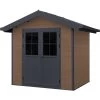 Abri De Jardin En Bois Composite 28mm Aspect Bois 4,77m² PREMIUM - Woodlife Garden -Jardin Abris Magasin abri de jardin en bois composite 28mm aspect bois 477m premium woodlife garden