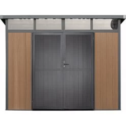 Abri De Jardin En Bois Composite 28mm Aspect Bois 6,69m² GORDON Skylight - Woodlife Garden