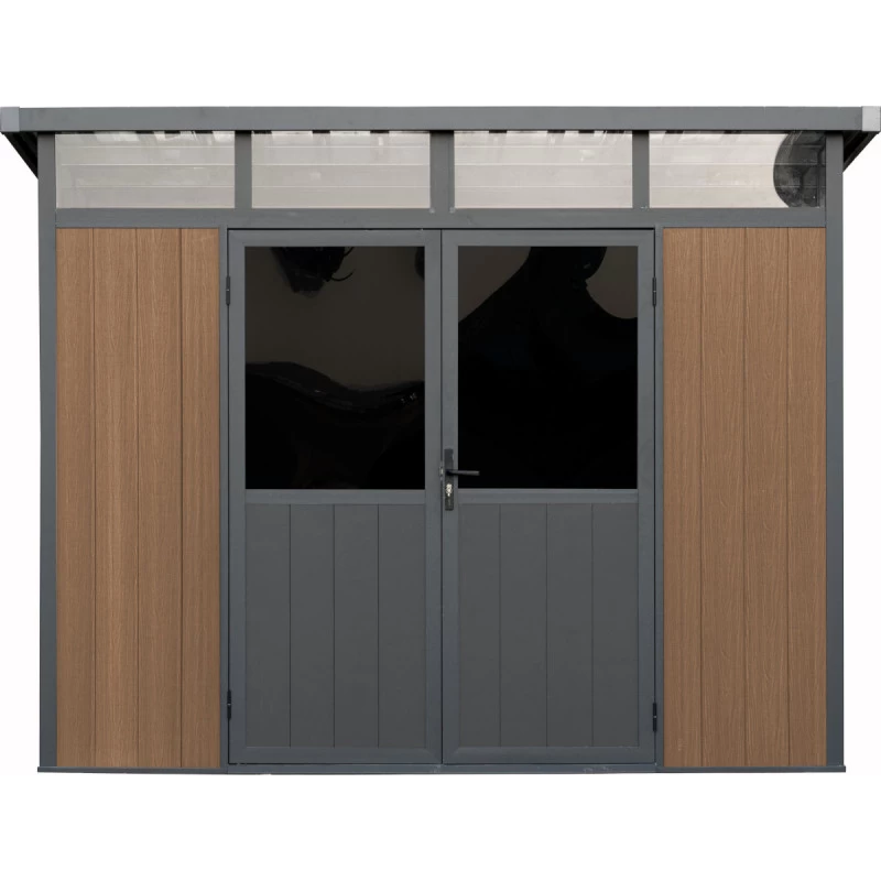 Abri De Jardin En Bois Composite 28mm Aspect Bois 6,69m² WINSTON Skylight - Woodlife Garden 4 Abri De Jardin En Bois Composite 28mm Aspect Bois 6,69m² WINSTON Skylight - Woodlife Garden – Image 2