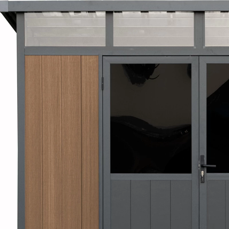 Abri De Jardin En Bois Composite 28mm Aspect Bois 6,69m² WINSTON Skylight - Woodlife Garden 6 Abri De Jardin En Bois Composite 28mm Aspect Bois 6,69m² WINSTON Skylight - Woodlife Garden – Image 4